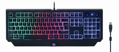 Gejминг сет Gembird Phantom GGS-UMGL4-01, тастатура, глушец и слушалки, RGB, црна боја