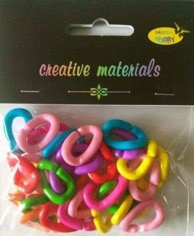 Пластични монистра Galeria Hobby, 15x25mm, 21g, во повеќе бои