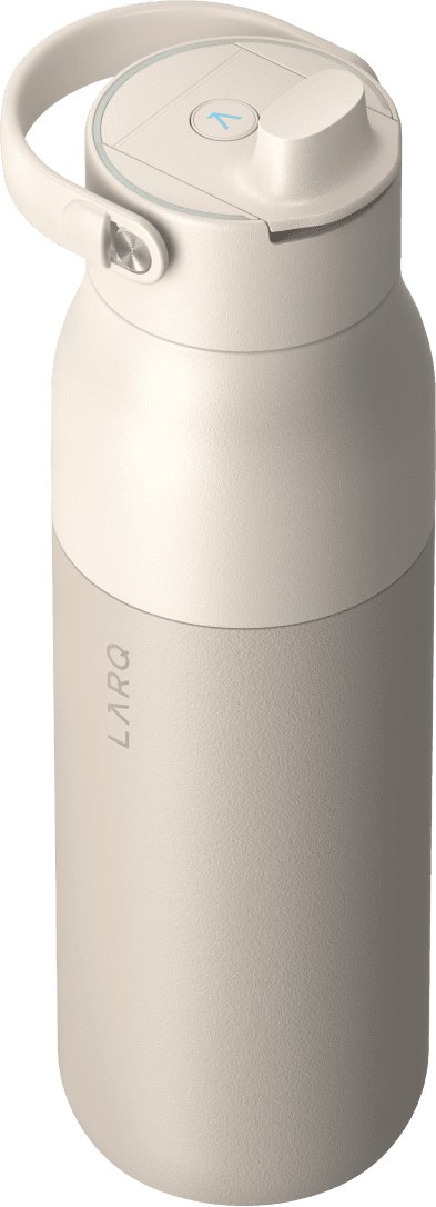 Shishe uji LARQ PureVis 2, 1L, çelik inox termo, e bardhë