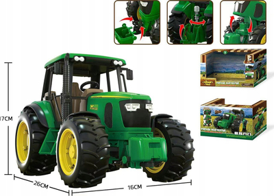 Traktor lodër ferme Farmer's Tale, 26cm, me drita dhe zhurma, jeshil