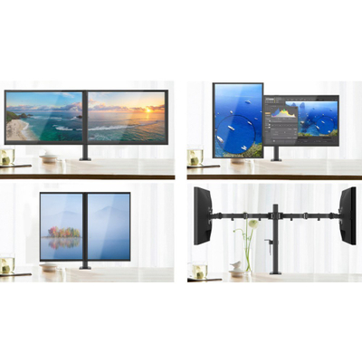 Mbajtëse tavoline për monitor Techly, 13"-27", VESA 100x100, e zezë