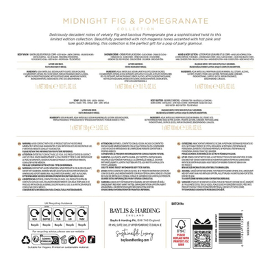 Set dhurate per trup Baylis &amp; Harding Moonlight Fig, vegan, me arome fiq e shege