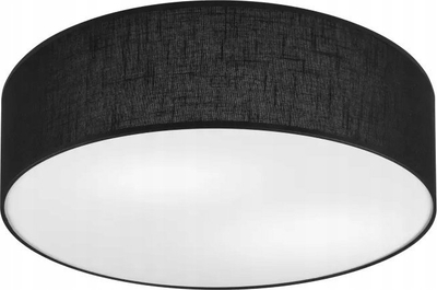 Lampë tavanore VIVIAN LM-2.207, 2 pika drite, abazhur tekstil, e zezë