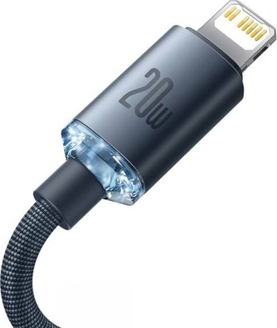 Kabllo USB Baseus USB C me Lightning, 1.2m, 2.4A, e zezë