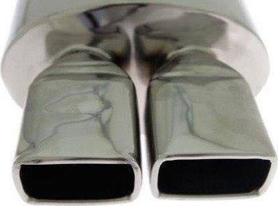 Shuarës fundor TurboWorks D End, hyrje 63.5mm, dalje 2x65x86mm, inoks