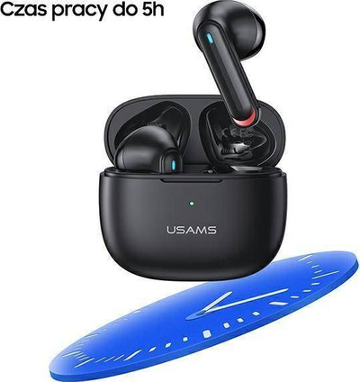 Kufje wireless USAMS TWS NX10, Bluetooth 5.2, me mikrofon, rozë