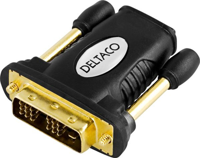 Adapter video Deltaco HDMI në DVI-D, Full HD 60Hz, ngjyrë e zezë