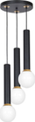 Luster varëse Milagro Auris Black MLP4837, 3xE14 40W, lartësi e rregullueshme, e zezë
