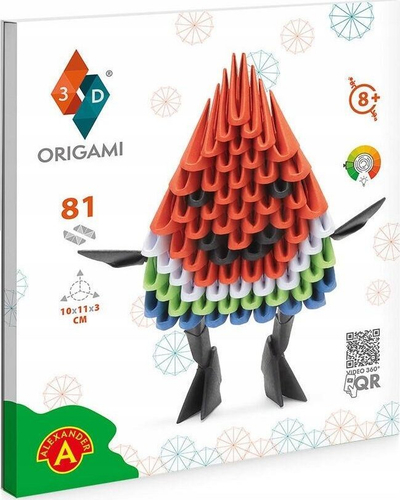Set kreativ origami HQ Invento 3D Watermelon, skulpturë letre, për kalamaj 8+
