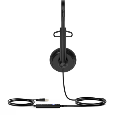 Слушалки Yealink UH34 Lite Mono Teams, со кабел USB A USB C, црна боја