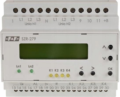 Kontrollues kalimi në rezervë F&F SZR-279, rrjet 3 dhe 4 përçues, 24-230V AC