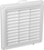 Grilë ventilimi për mur, 130 x 130 mm, me rrjetë edhe kordon, e bardhë