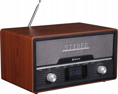 Radio retro Denver MDA-525DW, DAB+/FM, CD Bluetooth USB, kafe e zezë