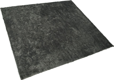 Tapet Shaggy Beliani EVREN, 200x200 cm, poliestër, gri e errët