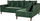 Divan këndi GRENA Velvet, 3 vende, kënd i majtë, jeshile e errët