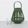 Fener dekorativ Boltze Bamboo Lantern, 16 cm, bambus, jeshile e errët
