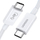 Kabëll USB-C UGREEN USB4, 0.8m, 40Gbps, i bardhë