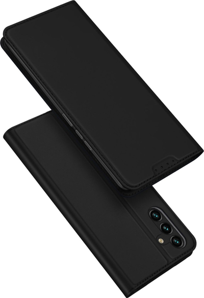 Kuti telefoni Dux Ducis Skin Pro për Samsung Galaxy A14, me kapak portofol, funksion stand, e zezë