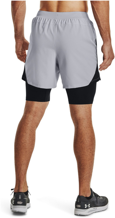 Куси панталони за трчање Under Armour Launch SW 2 in 1, за мажи, сиви