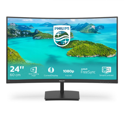 Monitor Philips E-line 241E1SCA/00, 24", Full HD, i zi
