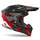 Helmetë motocross Airoh Aviator 3 Spin, madhësia XS, matt e zezë e kuqe gri