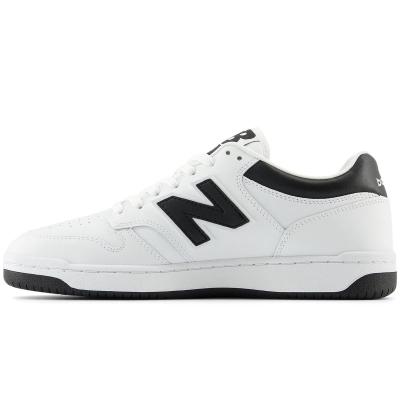 Atlete sportive New Balance BB480LBK, lëkurë, të bardha