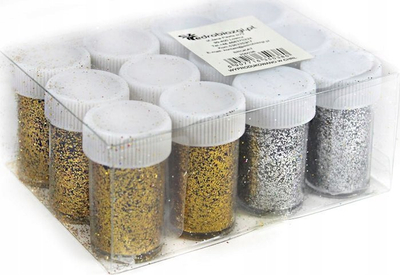 Gliter artizanal MFP Loose Glitter 20g, pluhur i imët, argjendtë