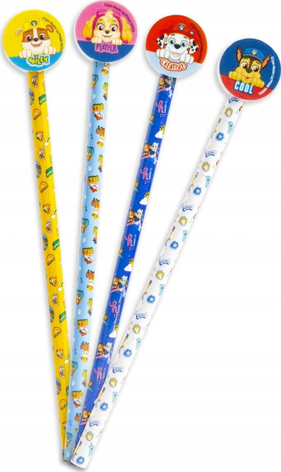 Set lapsa me goma Paw Patrol, 4 copë, shumëngjyrëshe