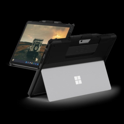 Mbrojtëse tableti UAG Scout për Microsoft Surface Pro 9, me këmbë mbajtëse, me rrip dore, e zezë