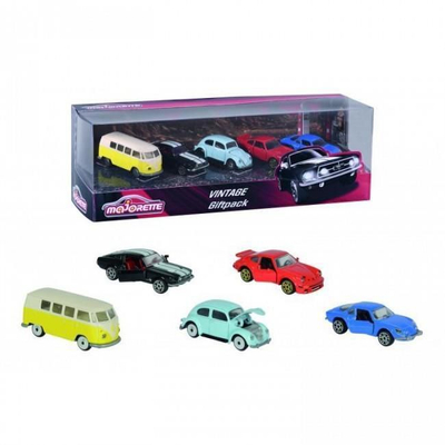 Set i lodrave makina Simba Majorette Vintage, 5 copë, shumëngjyrësh