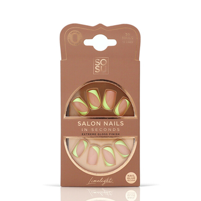 Thonj artificial Sosu Cosmetics Limelight Salon Nails, 30 copë