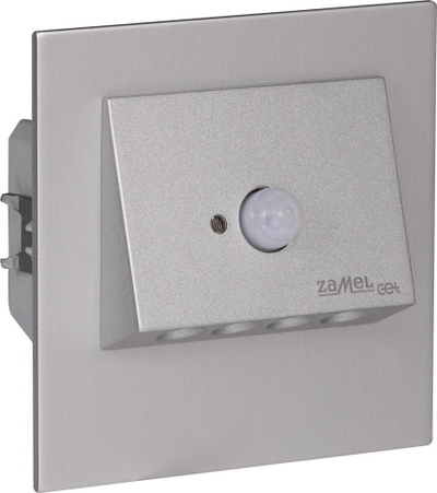 Dritë muri LED Zamel Navi PT, me sensor lëvizjeje, 14V DC, alumini ngjyrë metalike