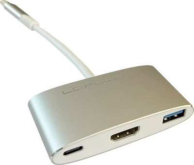 Docking station LC-Power LC-HUB-C-MULTI-4, USB-C, HDMI, ngjyrë gri