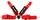 Rrip sportiv sigurie SLIDE Quick 4p, 4 pika, 3", i kuq