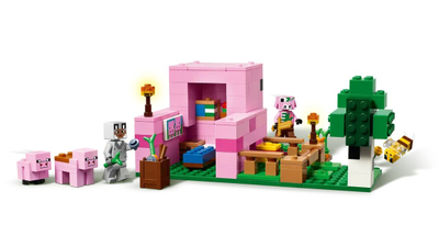 Set ndërtimi LEGO Minecraft Pig House 21268, për fëmijë, shumëngjyrësh