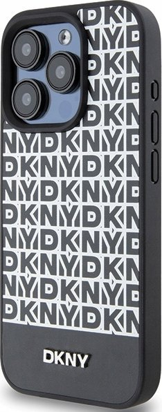 Mbulesë DKNY MagSafe për iPhone 15 Pro, lëkurë PU, e zezë