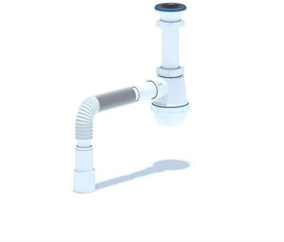 Sifon lavamani Ani Plast A0115 Bottle Trap, 1 1/2", tub fleksibël, i bardhë