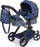 Karrucë për kukulla Bayer XEO Deep Doll Pram, për kukulla deri 52 cm, dorezë e rregullueshme, gri