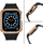 Rrip ore me kasë mbrojtëse Hurtel Protect Strap Band për Apple Watch 45 44 42mm, i zi