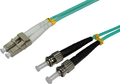 Kabllo optike EFB Elektronik O0313.10, LC me ST, OM3 50/125µ, 10m, ngjyrë turkeze