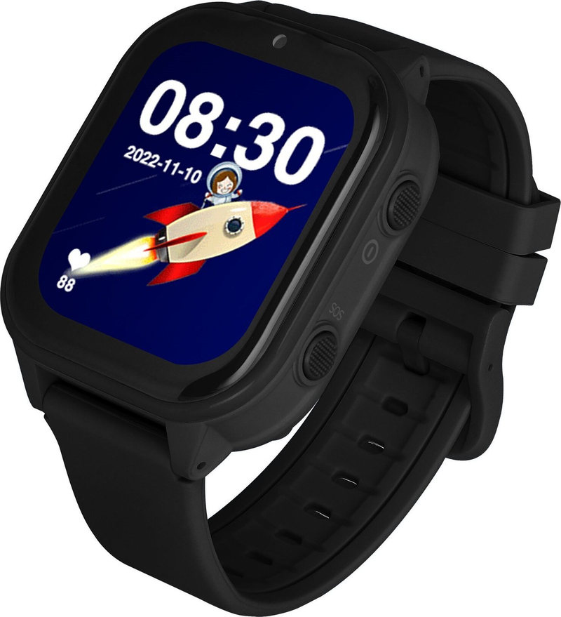 Ora inteligjente për fëmijë Garett Kids Sun Ultra 4G, 1.85", GPS, e zezë