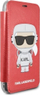 Kapak telefoni Karl Lagerfeld KLFLBKPXKSCORE, bookcase për iPhone X XS, lëkurë ekologjike, i kuq