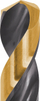 Spiral metalik HSS 3.30mm, për hekur, gold &amp; black