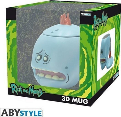 Filxhan me kapak ABYstyle Meeseeks, 450ml, i kaltër