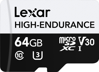 Kartë memorje Lexar High-Endurance MicroSDXC, 64GB, Class 10 UHS-I U3 V30