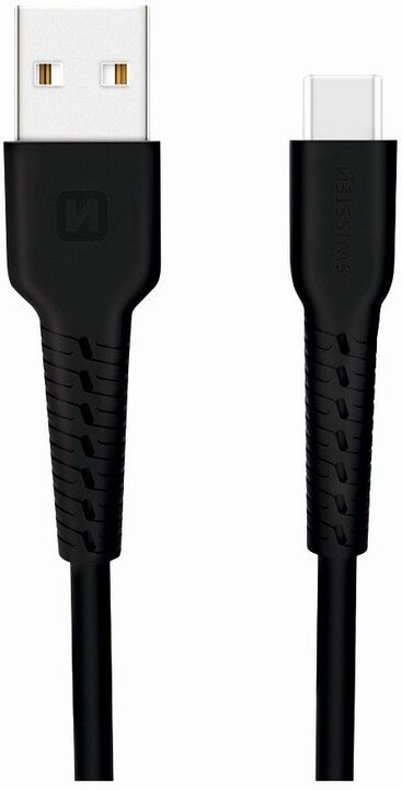 Kabllo Swissten USB / USB-C, 1.0m, e zezë