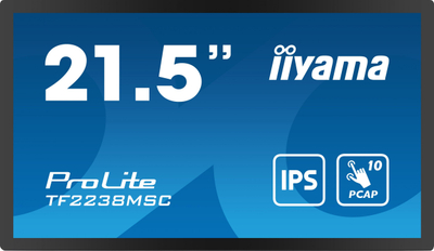 Монитор на допир iiyama ProLite TF2238MSC-B1, 22\", IPS, Full HD, црн