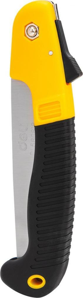 Sharrë palosëse Deli 7", inox, dhëmbë triple cut, e verdhë e zezë