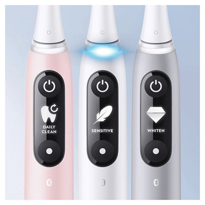 Furçë dhëmbësh elektrike Oral B iO6 Series Duo Pack, e bardhë/rozë