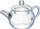 Çajnik xhami Hario Asian Teapot Round, 180ml, me filtër inox, transparent